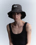 【90'S DEAD STOCK FABRIC】WOOD GRAIN BUCKET HAT -BLACK- *Last1